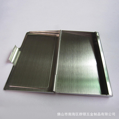 佛山市南海區(qū)群領五金制品廠 專業(yè)銷售高品質拉絲不銹鋼名片盒
